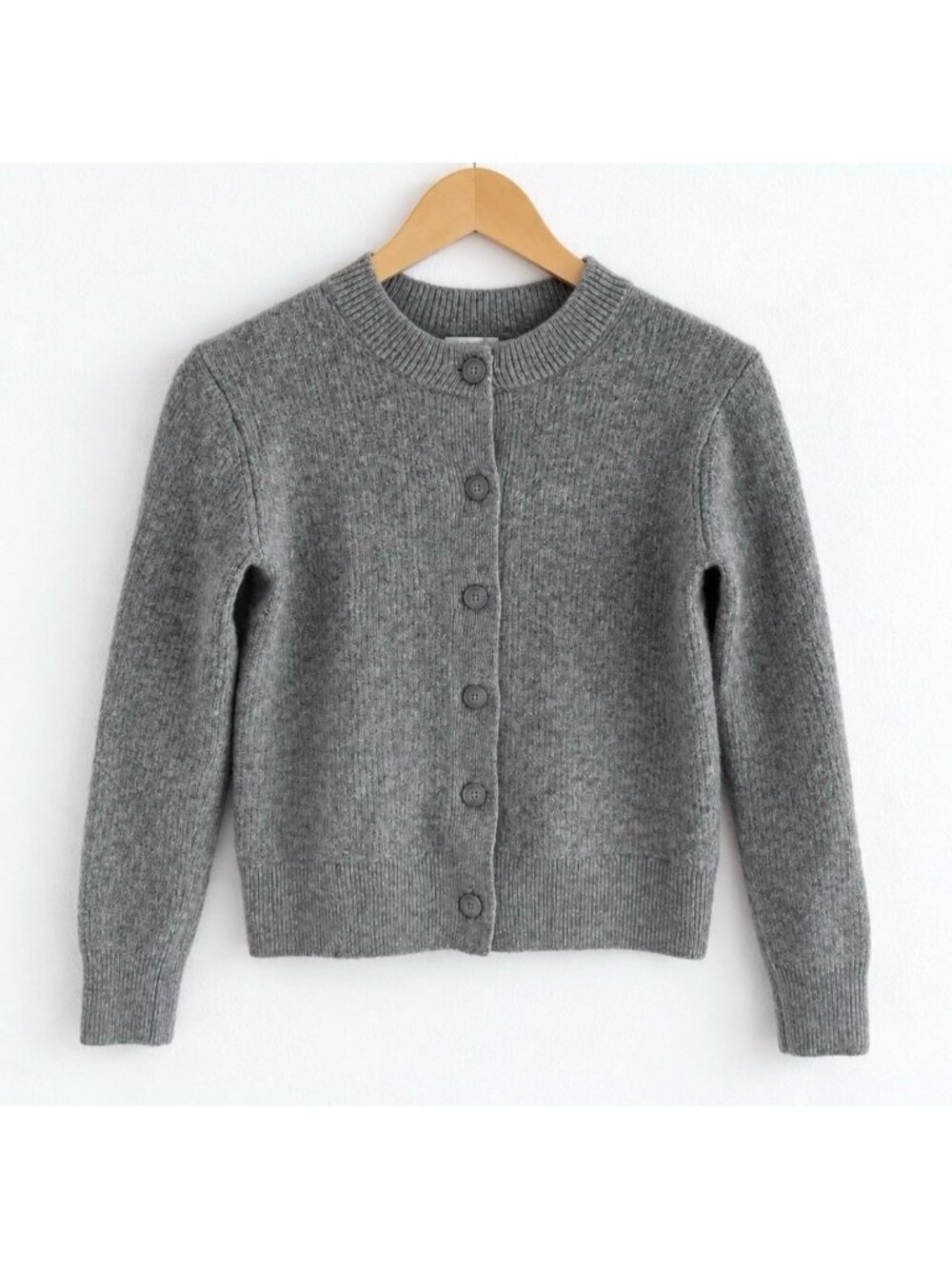 Uniqlo Comptoir des Cotonniers 100% Wool Textured Cardigan Gray Women’s M